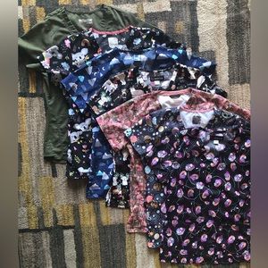 Lot of 7 Small Scrub Tops